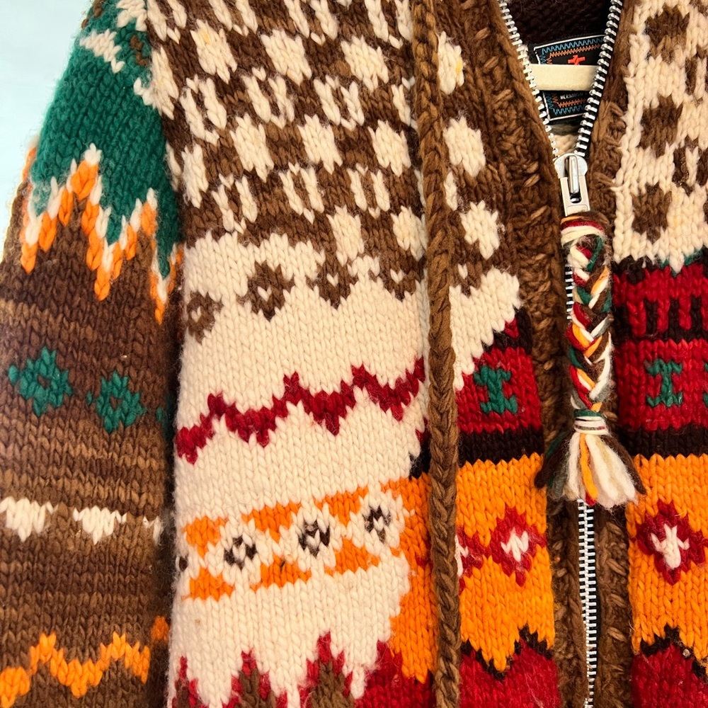 HOST PICM Chamula hand-knit hooded cowichan-style zipped cardigan - Picture 6 of 11